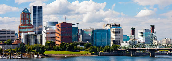 Header for Evite - Portland City Scape - 558x198px