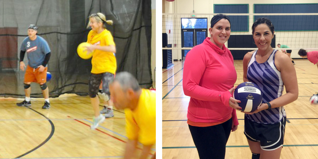 Multi-Pic 2016 Ragan dodgeball and Brittany-Christine volleyball